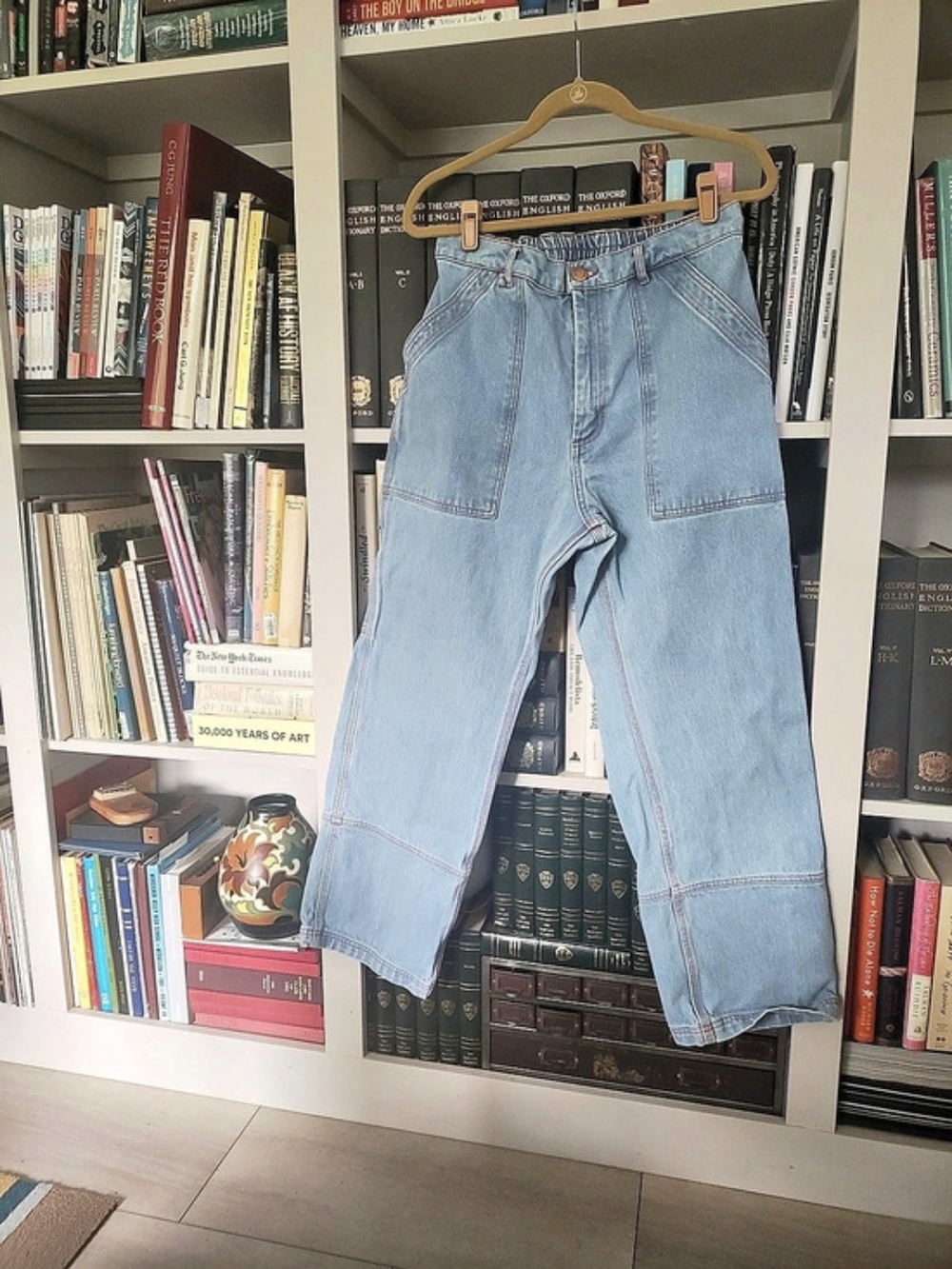 Big Bud Press Carpenter Jeans | Relaxed Jeans in Light Blue | Unisex Size Medium